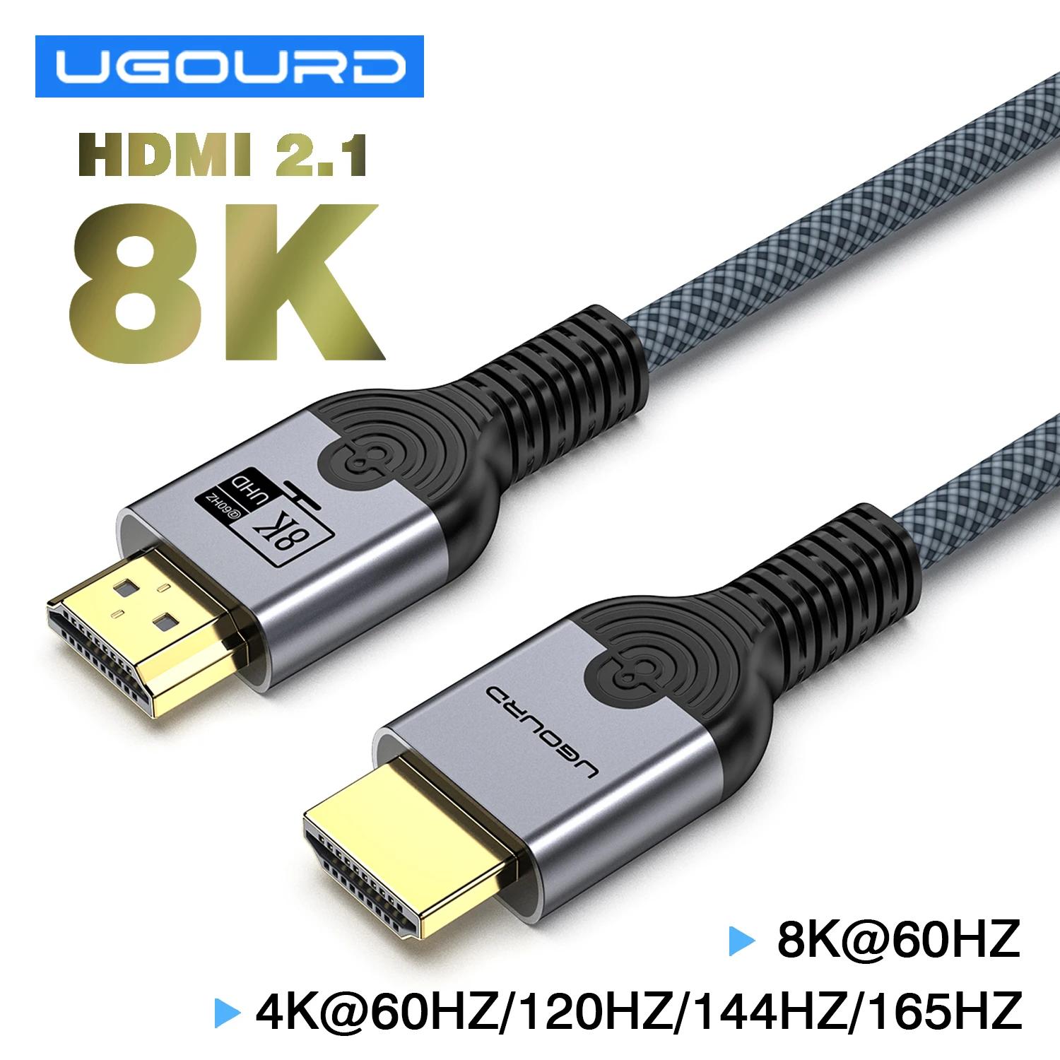 UGOURD HDTV ʰȭ  ̺, 8K HDMI ̺,  48Gbps, HDMI2.1, ̳ HDR, 8K, 60Hz, 4K, 120Hz, UHD, 3m, 5m